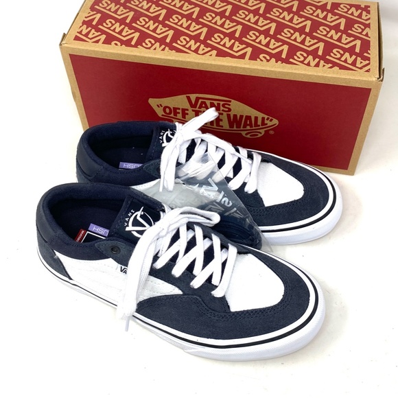 VANS Rowan Shoes Suede Canvas Skate Navy Low Top Casual Women's Size VN0A5JICCZP - Picture 7 of 11